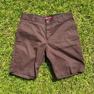Dickies Mens Size 34 Chocolate Brown ‘67 Slim Fit Twill Work Shorts